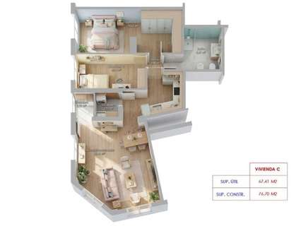 Piso en venta en Los Corrales de Buelna