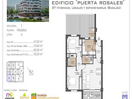 Apartamento en venta en Badajoz