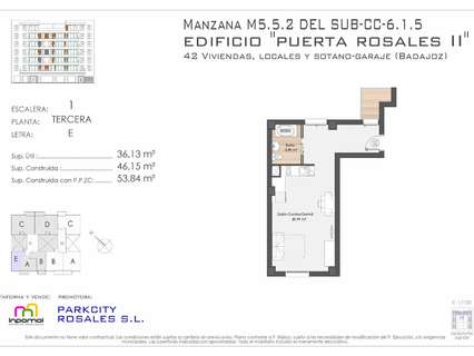 Estudio en venta en Badajoz
