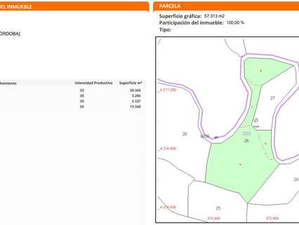Parcela rústica en venta en Montoro