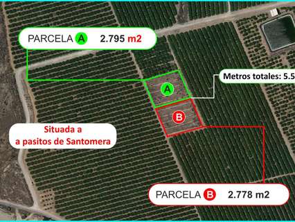 Parcela rústica en venta en Santomera