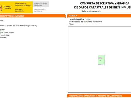 Parcela rústica en venta en Hondón de las Nieves