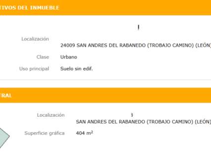 Parcela en venta en San Andrés del Rabanedo