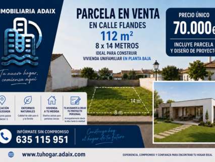 Parcela en venta en Palencia zona Calle Flandes