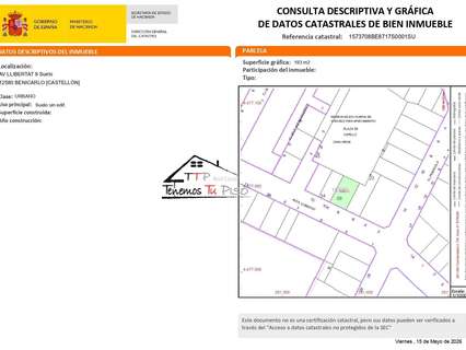 Parcela urbana en venta en Benicarló