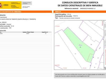 Parcela urbana en venta en Santa Cruz de Tenerife