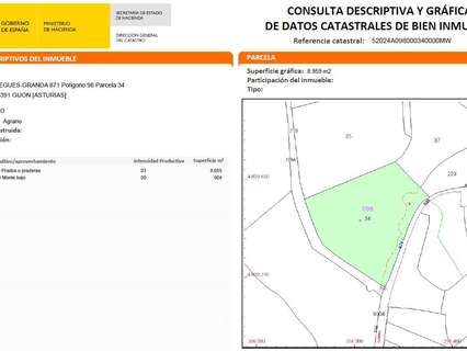 Parcela rústica en venta en Gijón