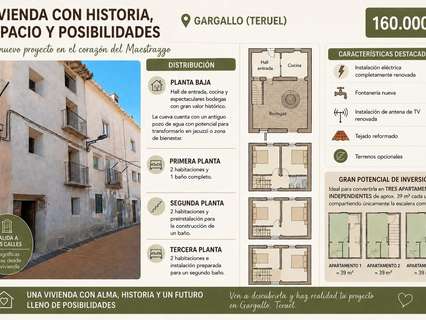Casa en venta en Gargallo
