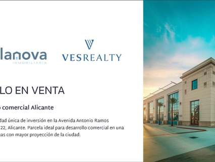 Parcela urbana en venta en Alicante