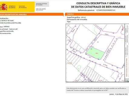 Parcela urbana en venta en Villarreal/Vila-real