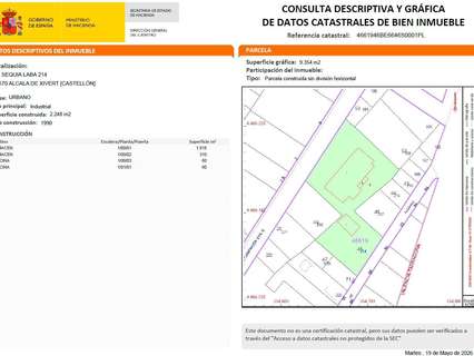 Parcela industrial en venta en Alcalà de Xivert