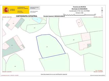 Parcela rústica en venta en Mazarrón