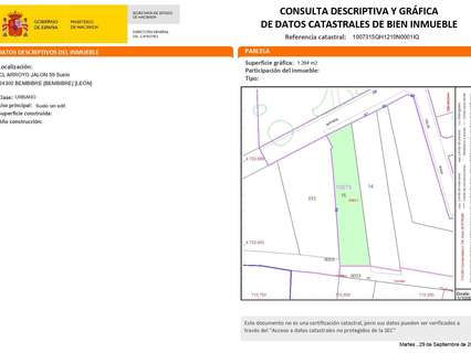 Parcela urbana en venta en Bembibre