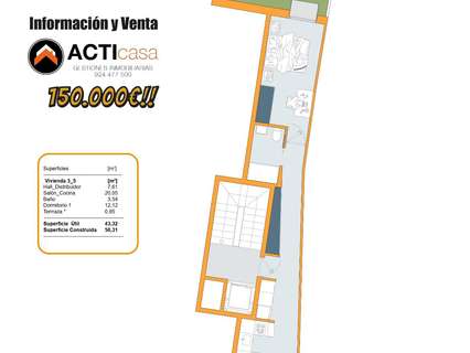 Apartamento en venta en Badajoz