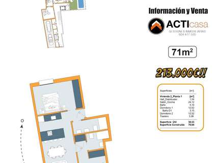 Apartamento en venta en Badajoz