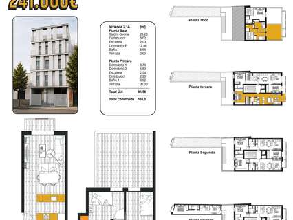 Ático dúplex en venta en Badajoz