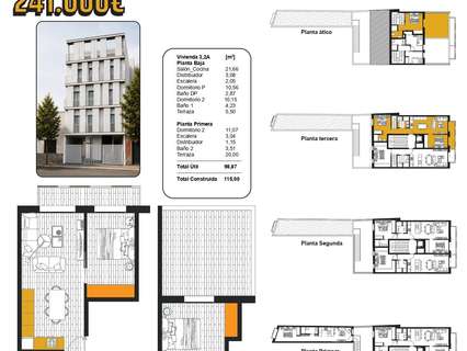 Ático dúplex en venta en Badajoz