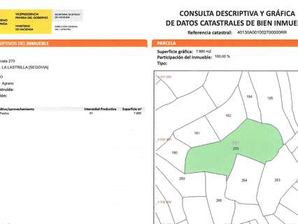 Parcela rústica en venta en La Lastrilla