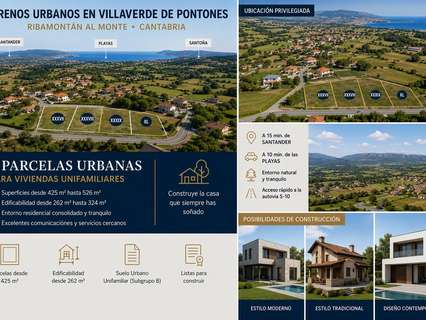 Parcela urbana en venta en Ribamontán al Monte