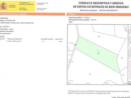 Parcela rústica en venta en Alcalá del Júcar
