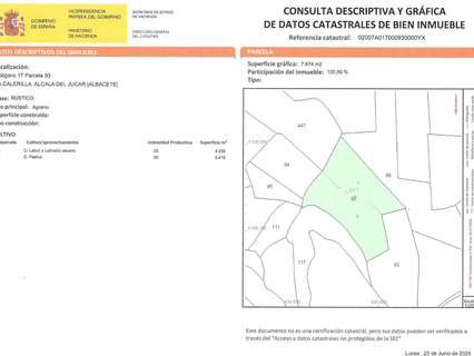 Parcela rústica en venta en Alcalá del Júcar