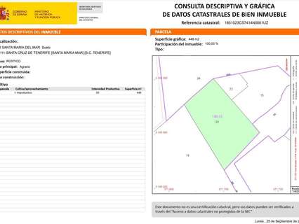 Parcela urbana en venta en Santa Cruz de Tenerife