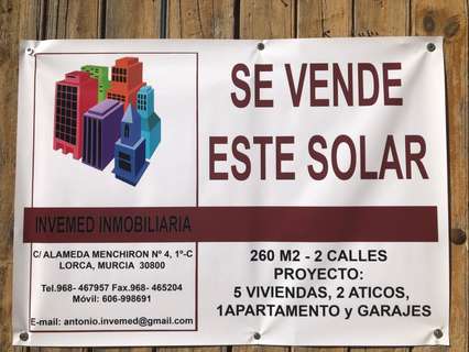 Parcela urbana en venta en Lorca