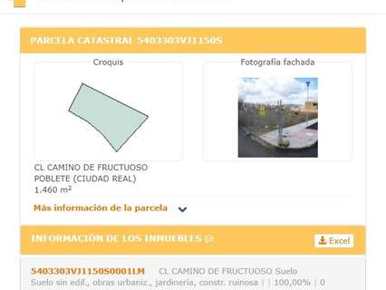 Parcela urbana en venta en Poblete