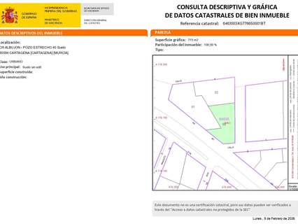 Parcela urbana en venta en Cartagena