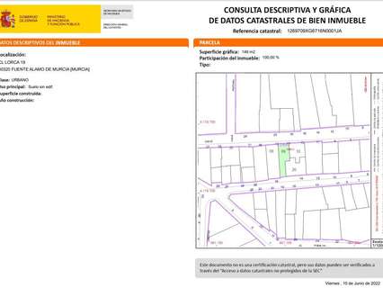Parcela rústica en venta en Fuente Álamo de Murcia