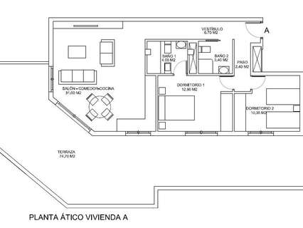 Ático en venta en Cieza