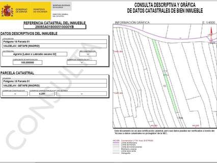 Parcela rústica en venta en Getafe