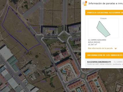 Parcela urbana en venta en Ávila rebajada