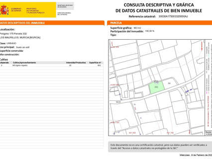 Parcela urbana en venta en Murcia