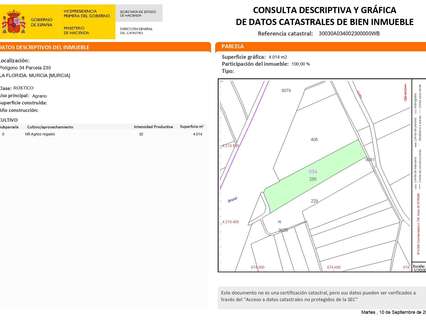 Parcela rústica en venta en Murcia Alquerías