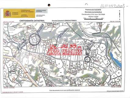 Parcela rústica en venta en Elche/Elx zona Peña las Aguilas