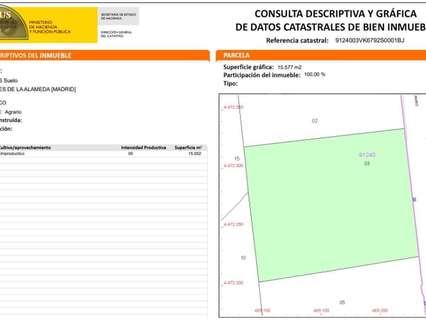 Parcela rústica en venta en Madrid