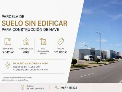 Parcela industrial en venta en La Roda